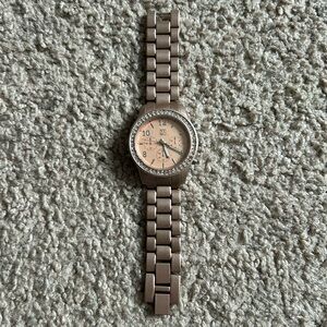 NY&CO women’s rose gold/crystal‎ vintage stainless steel watch length: 6inches